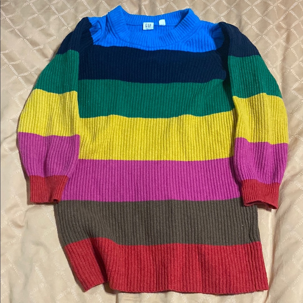 girls colorblock block sweater dress